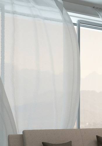 Weisse Fertigvorhänge (Tagesvorhänge)