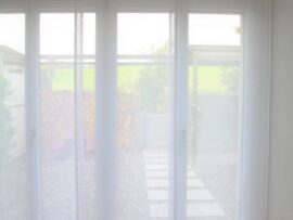 Schiebegardine 60cm/80cm weiss transparenz