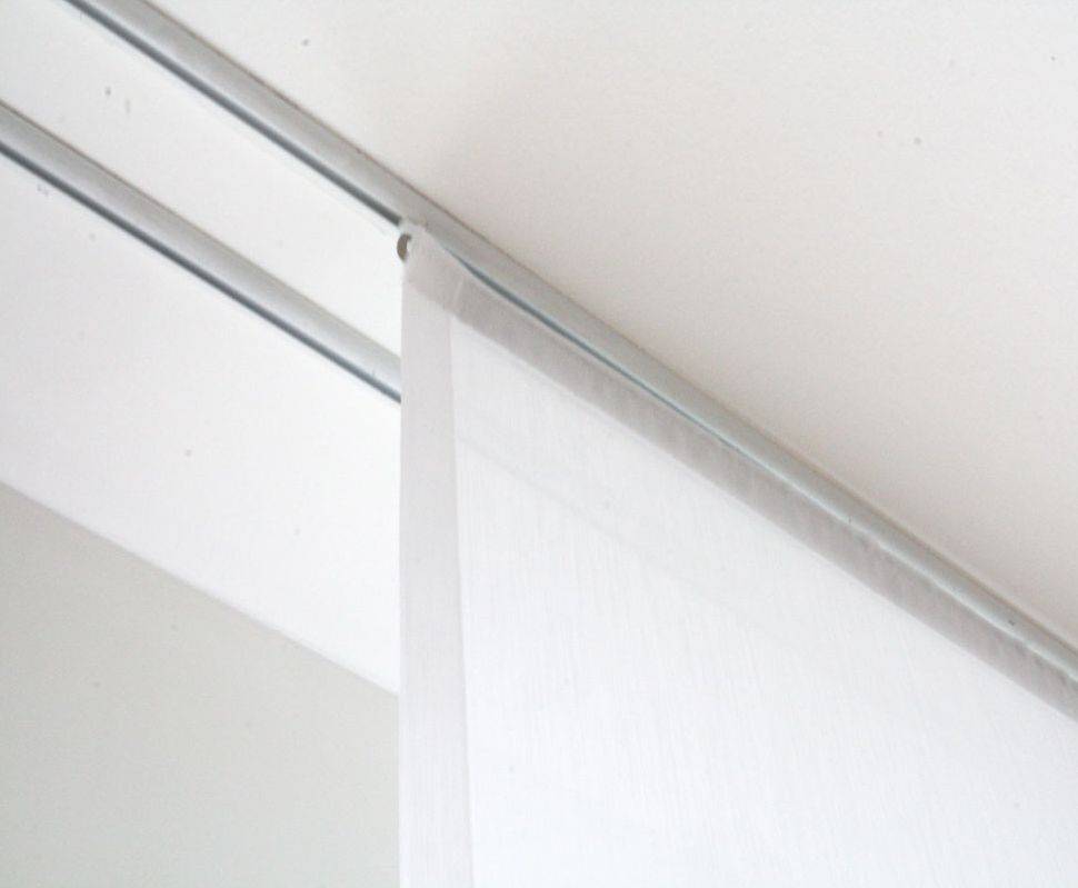 Flächenvorhangschienen aus Aluminium weiß oder alufarbig läufig 1- 2 