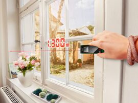 Laser-Messgerät: Fenster richtig vermessen.